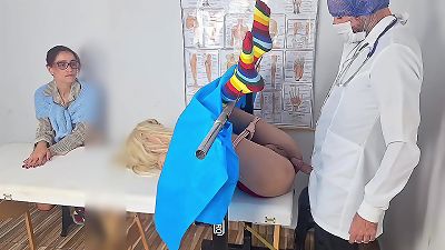 Stepmother takes stepdaughter to the gynecologist for the first time!