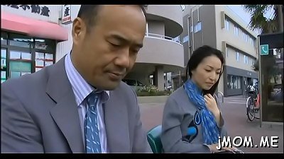 lean mature bellows it out as that babe gets nailed rigid